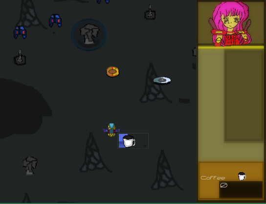 picture from the game showing the spaceship andstage black city